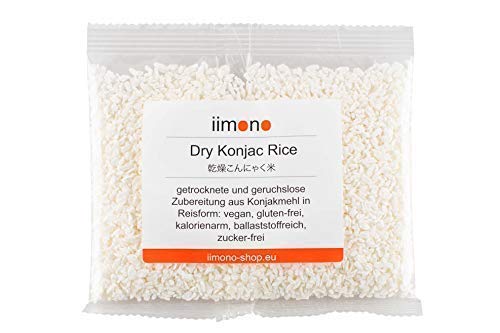 iimono Dry Konjac Rice - kalorienarmer & kohlenhydratarmer Konjak-Reis (1 x 200g)