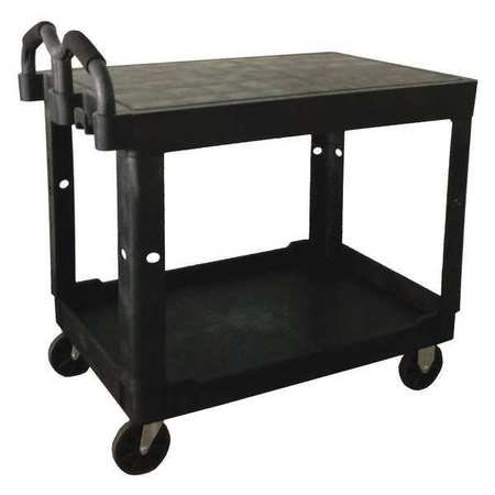 500 Lb Load Capacity,Utility Cart Compatible Deep Lipped & Flush Plastic Shelves, Number of Shelves 2,2041003223
