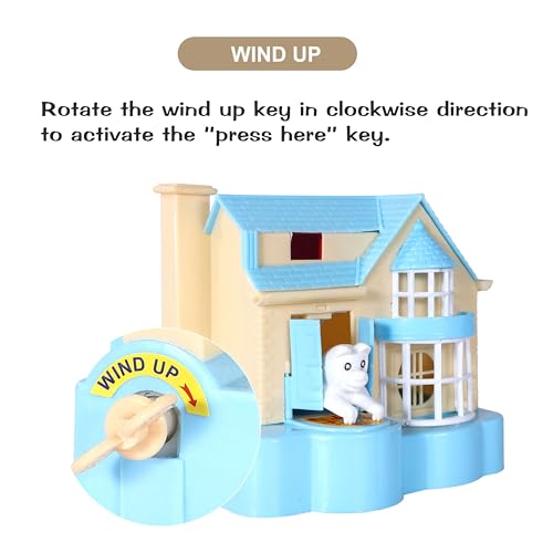 Image of Toyzone Impex Pvt Ltd Puppy House Coins Bank Blue |Classic Puppy House Toy | Coin Stealing Puppy House |House of Puppy | Coin Collecting Saving Bank for Kids |for 3+ Year