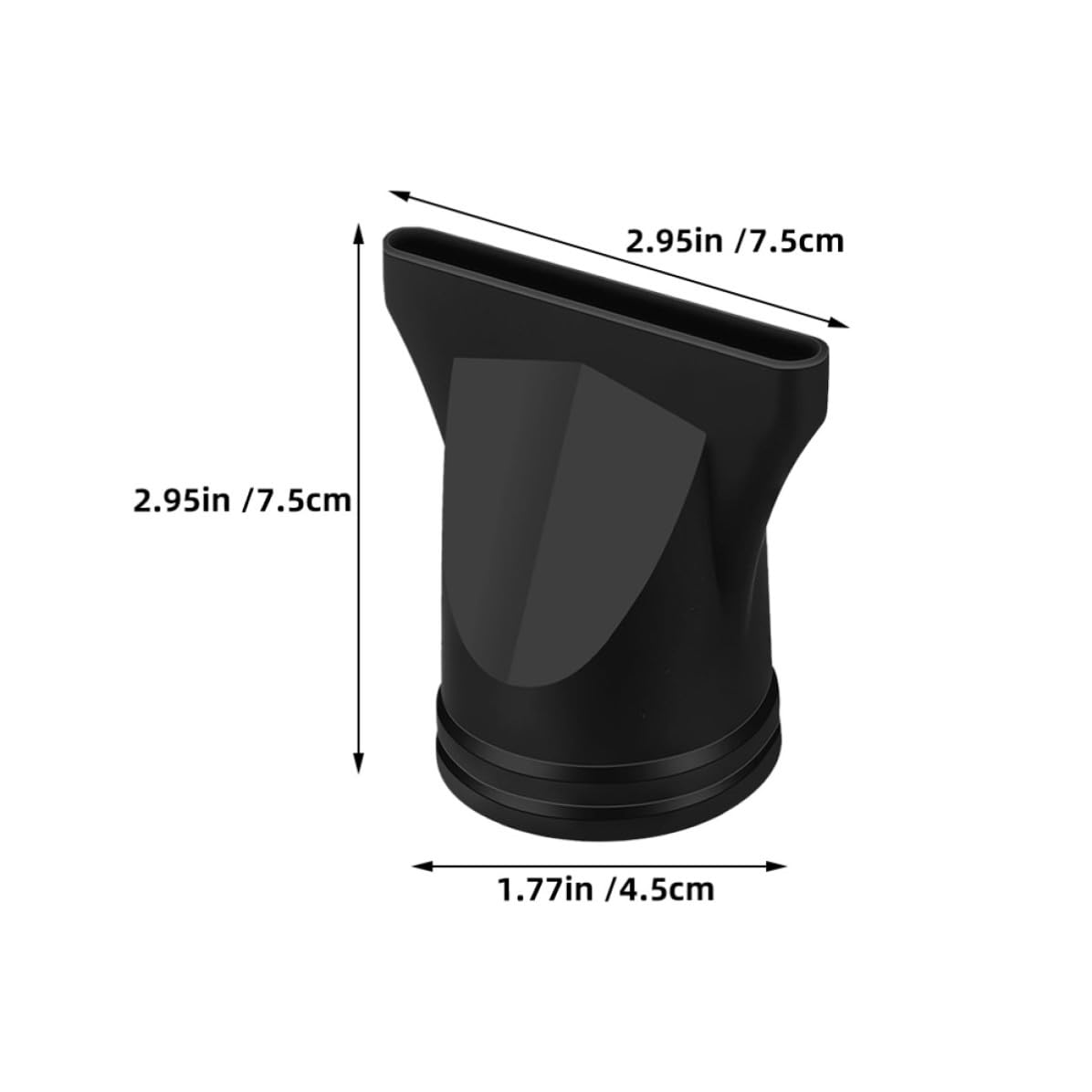 Generic 15pcs Black Hair Dryer Concentrator Nozzle Attachments Compatible with 4-4.8cm Air Outlet, Abs Plastic Blow Dryer Accessories for Professional Hairstyling and Salon Use with Even