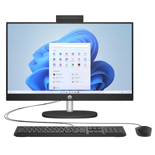 Image of HP 27-cr100 All-in-One Desktop, 2024, 27 inch 1920 x 1080 IPS 60Hz, Intel Core Ultra 7 155U 12-Core, Intel Iris Xe Graphics, 32GB DDR5, 1TB SSD, Windows 11 Pro, Wi-Fi, BT 5.3, 720p Camera, Jet Black