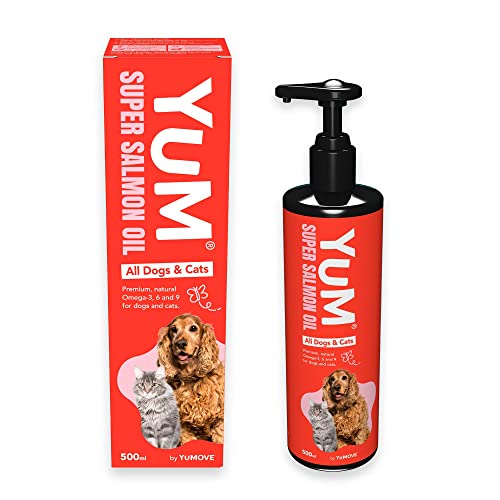 YuM by YuMOVE Super Salmon Oil for All Dogs and Cats, Natural Omega-3, 6 and 9, Fish Oil Supplement, 500 ml