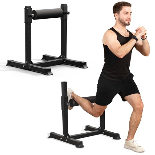 Cofiyard Bulgarian Split Squat Stand, Adjustable Single Leg Squat Roller with 8 Adjustable Roller Heights, Leg Workout Equipment Home Gym