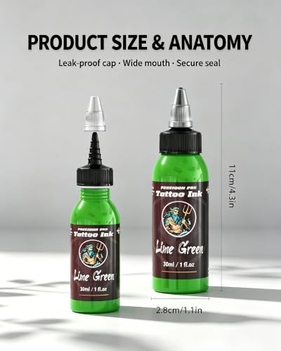 POSEIDON Tattoo Ink Set Review 18 Vibrant Vegan Colors in 1 Oz Bottles - Image 2