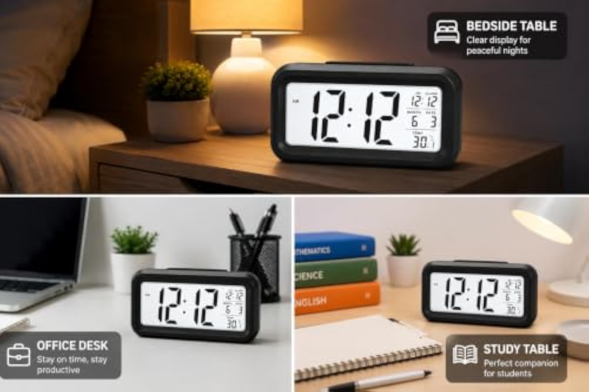 Digital Alarm Clock with Automatic Sensor