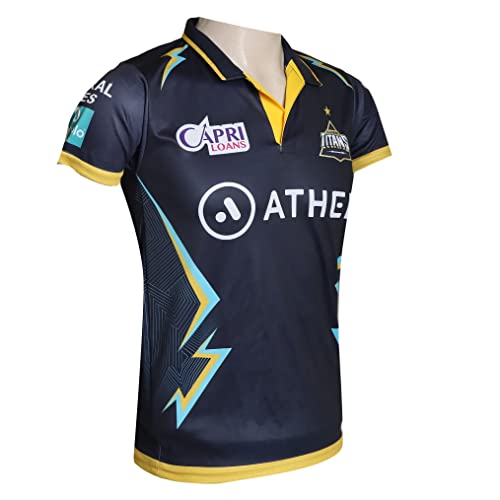 WMX Cricket Supporter Jersey T-Shirt 2023/24 for Unisex-Adults, 100% Polyester, True to Size, Crew Neck, Short Sleeve, IPL Teams MI, CSK, RCB, KKR, RR, KXIP, SRH, GT, LSG and DC