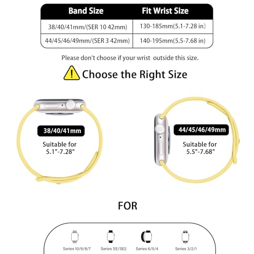 Image of Thin Silicone Band Compatible with Apple Watch 41mm 38mm 40mm 46mm 45mm 42mm 44mm, Slim Narrow Replacement Sport Strap Wristband for iWatch Series 11 10 9 8 7 6 5 4 SE Ultra 3 2 1 Women Men