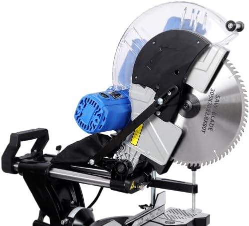 12inch Dual Bevel Sliding Miter Saw with Laser Guide, 80T Blade,0-45° Bevel,15Amp Miter Saw with Extension Table,4.2x13in Cutting Capacity,ETL certificate (12inch Dual Bevel)