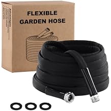 Garden Hose 50ft Non-Expandable Lightweight,Premium Flexible, Kink-Resistant Design, Extra Durable & Leakproof with Solid Fittings, Easy Coil Storage for Car, Lawn, Pet & Outdoor Using 50FT