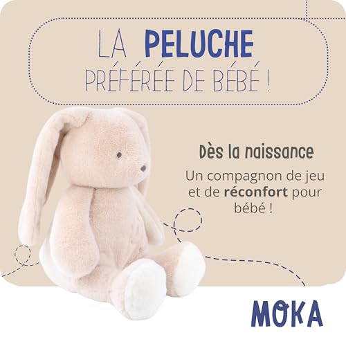 Noukie's - Przytulanka dziecięca - Gigantyczny plusz Mocha - Przytulanka z bawełny organicznej - rozmiar odpowiedni dla dzieci (80 cm)