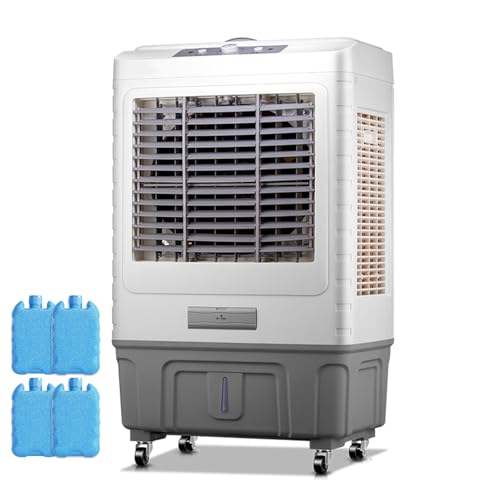 Enfriador de aire evaporativo, gran capacidad, velocidad ajustable, amplia oscilación, refrigeración portátil para espacios de trabajo y áreas industriales