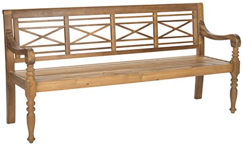 SAFAVIEH Outdoor - Karoo Garden Bench - Natural - Solid