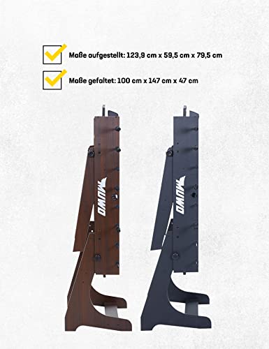 MUWO Mondial Faltbarer Fußball Tischkicker 3 Bälle inklusive. Klappbarer Indoor-Kickertisch, kompakt und leicht verstaubar. Tischfußball für Erwachsene und Kinder, in 2 Farben, 14 kg (Weiß) – Bild 3