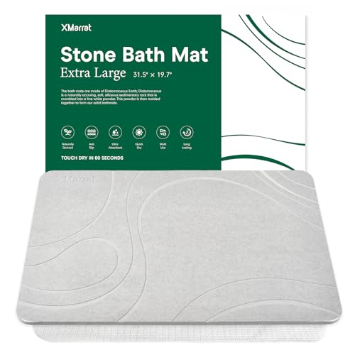 XMarrat Large Stone Bath Mat