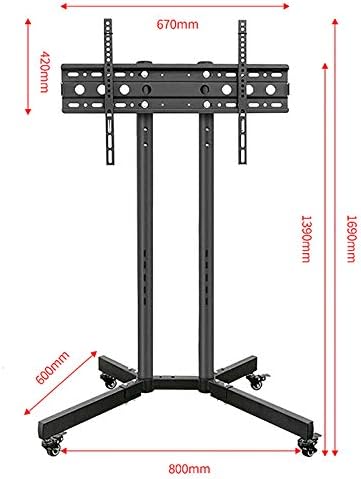 Soporte para TV con ruedas, ajustable en altura, para 32-65 pulgadas miniatura 6