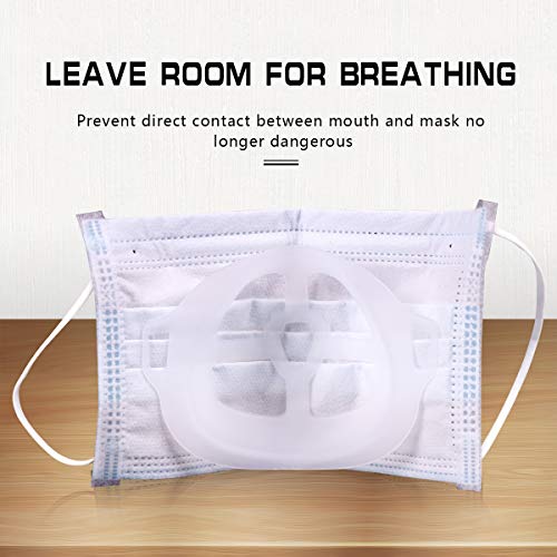 3D Face Bracket for Nose Pads,Lipstick protection Bracket Internal Protective Support Tailored For Nose And Mouth To Increase Breathing Space,Reusable Washable Translucent Pack of 5