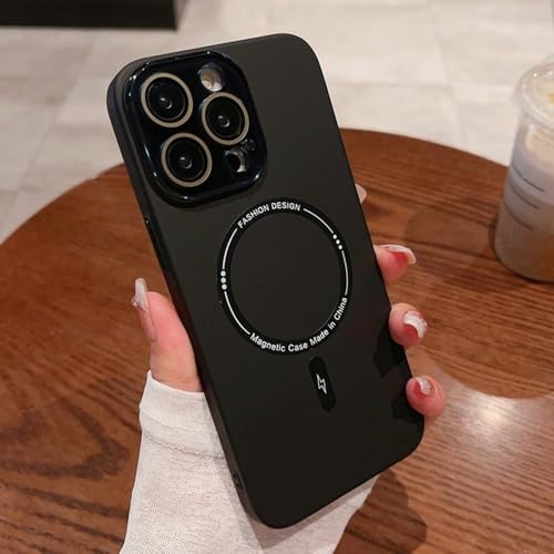 Étui de charge sans fil pour iPhone 15 Pro Max, la coque magnétique noire idéale au quotidien