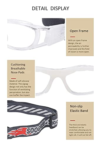 Na Soogree Kids Basketball Soccer Football Sports Training Glasses Protective Eyewear Goggles Anti Fog Lens For Boys Grils Youth Safety Glasses Age 7-12, G8029 #TOP3