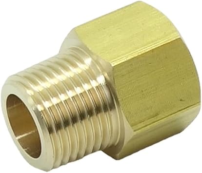 1 Piece 3/8" NPT Pipe Male x M16 x1.5 Female Metric Gauge Adapter Brass