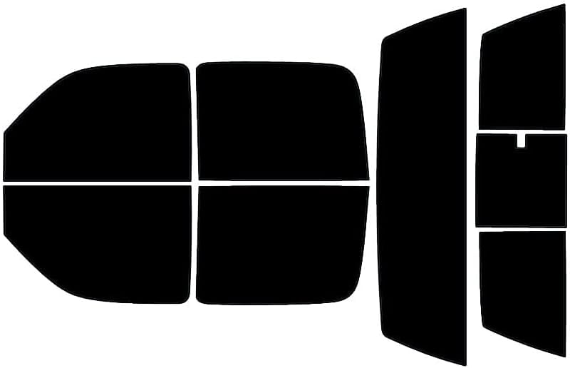 Rvinyl Window Tint Kit Compatible with Chevrolet Silverado 2001-2006 4 Door - Black 5% - Single Ply No Bubble Film - Do it Yourself Vehicle Complete Precut Kit