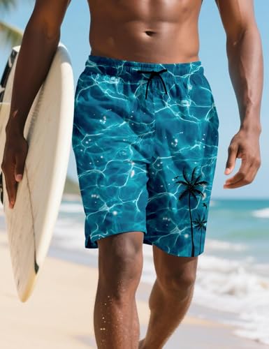 Men's Swim Trunks Quick Dry Board Shorts Swimming Bathing Suit with Mesh Lining2