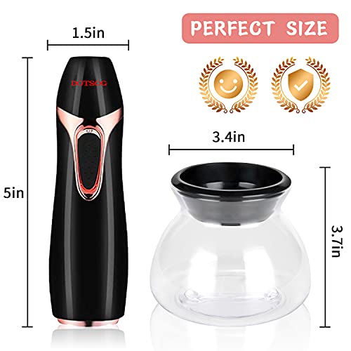 Dotsog Makeup Brush Cleaner Machine With 50Ml Shampoo,Super-Fast Electric Brush Cleaner Machine Automatic Brush Cleaner Spinner Makeup Brush Tools (Black） #TOP3