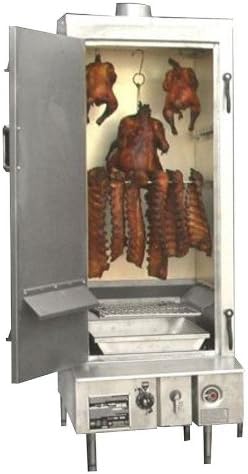 Natural Gas Town SM-24-L-SS-P Indoor 24" Stainless Steel Smokehouse with Left Door Hinges - 45,