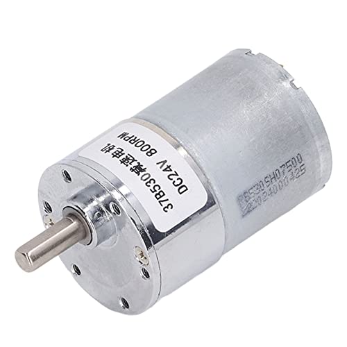 DC 24V 800RPM Gear Motor, Speed Reduction Self Locking Reversible Worm Geared Motor, Mini DC Gear Motor, Metal Speed Adjustable Large Motor for Machine
