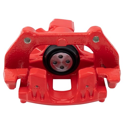 Image of TRQ Performance Rear Driver and Passenger Side Brake Caliper Set Caliper Brackets Hardware Compatible with 04-06 Mini Cooper 07-08 Cooper Convertible