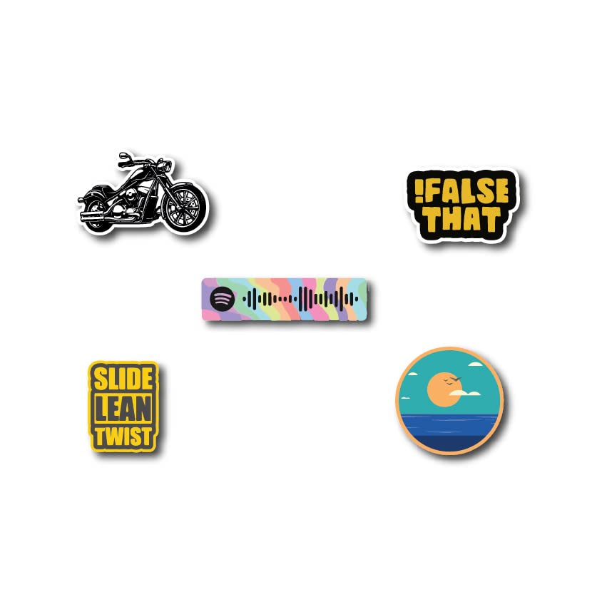 ISEE 360® 4 PCs Cartoon Combo Natural Sticker Set Small Vinyl Printed Laptop Coding Programming Stickers for Mobile Bottle Cars Bikes Multicolored