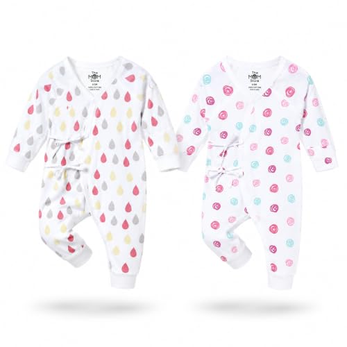 Image of The Mom Store Baby Romper Jabla Style Combo For Boys And Girls | Cotton | Soft Infant Bodysuit | Trendy Stylish Sleepwear For Newborn Baby | Printed | Unisex Comfortable Everyday Baby Wear