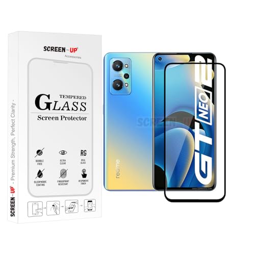 Image of ScreenUp Tempered Glass For Realme GT Neo2 - Ultra Clear, 9H Scratch Resistant, Full Coverage, Easy Install Screen Protector