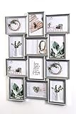 Wackadoo Living Bilderrahmen Collage Galerierahmen, für 12 Bilder, Großes Fotoformat 13x18 cm (Silber)