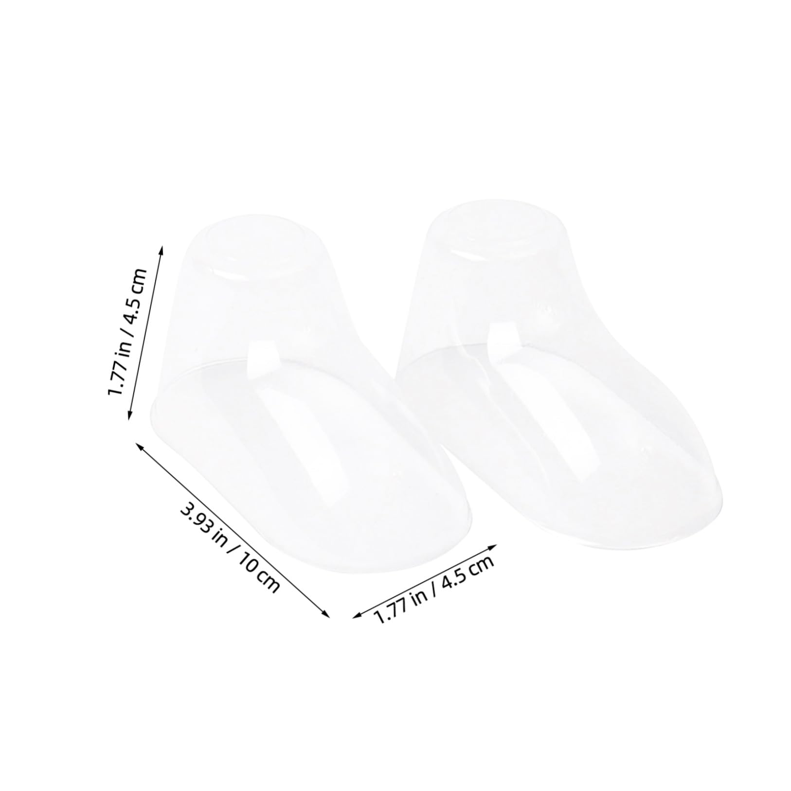 Transparenter Fuß Schuhspanner aus Robustem Pvc 10cm Schuhhalter für Kleinkinderschuhe und Socken Präsentationsständer für Babysocken und Schuhformpflege