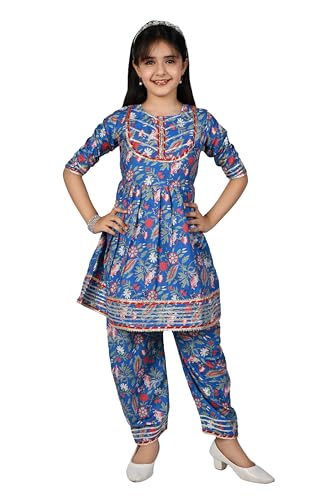 Image of Arshia Fashions Girls Ethnic Wear Kurti and Dhoti Pant Set