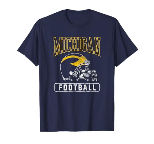 University of Michigan Wolverines U of M Football Helmet T-Shirt