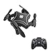Produktbild Mini Luftaufnahmen Drone, Faltbare Handy APP Steuerung WiFi Headless Modus 3 Speed Control Quadcopter mit 4K-HD-Kamera (Color : Black)