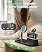 5 in 1 Wireless Charging Station for Apple,Mag-Safe Charger with Alarm Clock Night Light for Multiple Devices,Nightstand Charging Station for iPhone 16/15/14/13/12,Apple Watch Series,Air-Pods