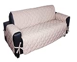 Floppy Ears Design Waterproof Stay in Place Couch Protector Furniture Cover, Tan, Medium, Two Cushio