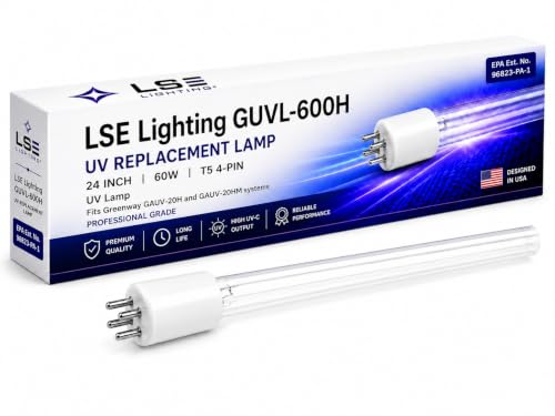 LSE Lighting GUVL-600H 60W 24-Inch T5 4-Pin UV Lamp for Greenway