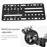 CAGUYLONA USB Handbrake Mount Plate, Universal Stainless Steel Desk Mount Bracket for G27 G25 G29 920 923, Racing Game Handbrake Mount Plate with Adjustable Position, Sturdy Metal Plate - Image 2