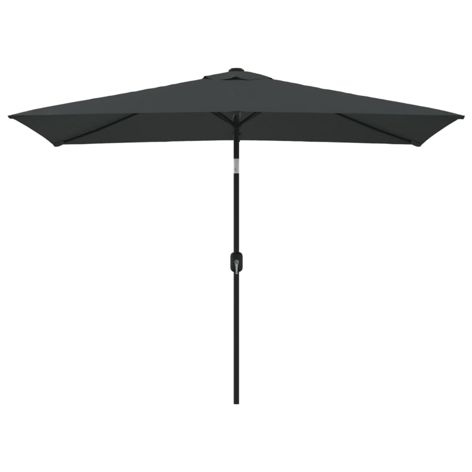 Homgoday Sombrilla de jardín con Palo de Metal Antracita 300x200 cm Sombrilla de Jardín,Protección UV Sombrilla Jardín Grande Orientable Jardín Parasol Balcón