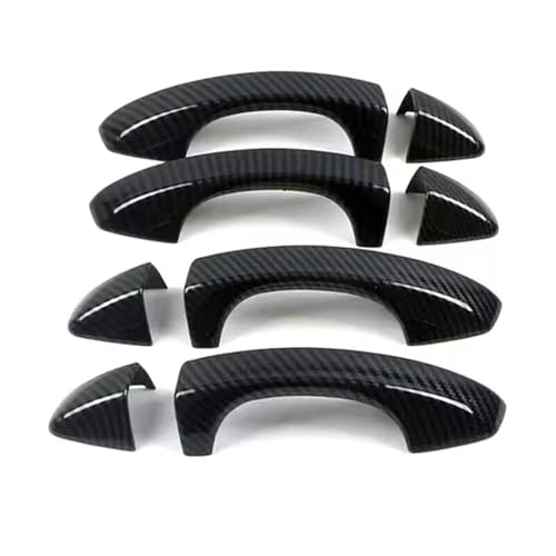 Carcasa ManijaPuerta Compatible Con VW Para Golf 7 Para MK7 Para MK7.5 2014 2015 2016 2017 2018 2019 Pegatina Coche Moldura De Manija De Puerta Exterior Cubierta Accesorios De Ajuste(Normal Carbon)
