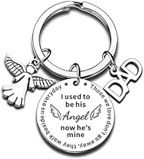 Dad Memorial Keyring Memorial Gifts Remembrance Sympathy Gift Father Funeral Gift Memorial Gifts for Loss of Dad Angel Gifts