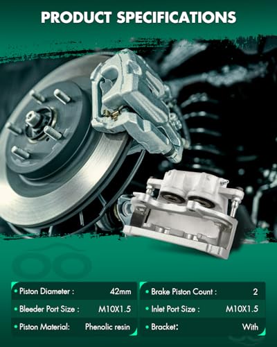 Image of SCITOO 18-5017 18-5016 Front Left & Right Disc Brake Calipers w /Bracket Fit For Chrysler For 200 2013-2014,For Dodge For Charger 2006-2020,For Dodge For Magnum 2005-2008, Double Pistons