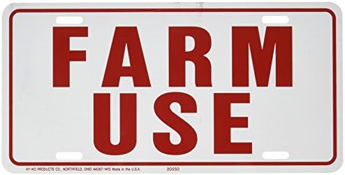 HY-KO 361951 Farm Use Id Tag White/Red, 6(h) x 12(w) -Inches