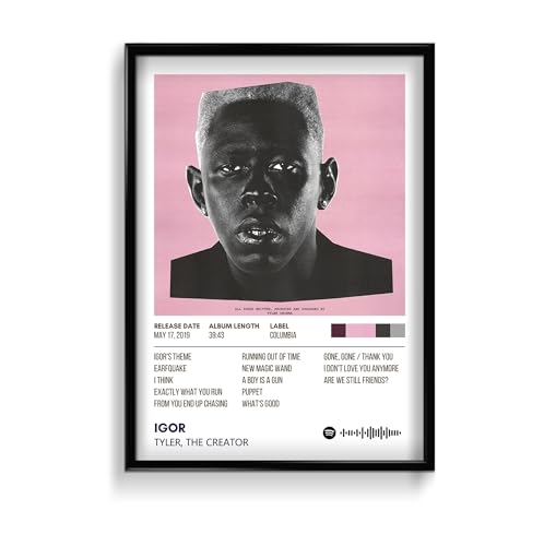 Image of IGOR Album Poster 13x19 Inch Unframed | 300 GSM Matte Board Paper with Peel & Stick Tape Included | Tyler The Creator Wall Art | Posters for Wall | Home Decor | Wall Decor Items | Room Decoration Items