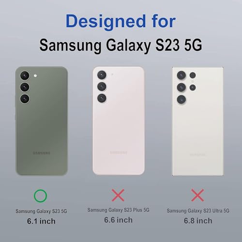 Image of Back Cover Case for Samsung Galaxy S23 5G | Back Cover with Mag-Safe | Transparent & Black Mobile Phone Back Case Cover for Samsung Galaxy S 23 / S23 5G | Anti Yellow TPU Back Cover