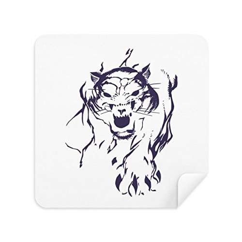 Chiffon de nettoyage lunettes tigre roi des animaux sauvage pour écran téléphone tactile