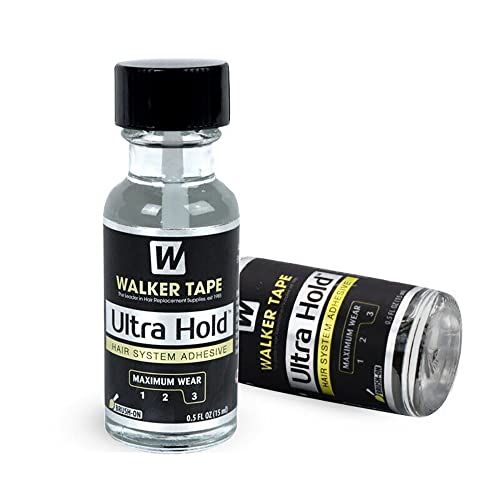 Ultra Hold Hair System HAIR WONDERS Toupees Front Bonding Wigs Weave Active Lace Glue Adhesive 0.5oz w/15 ml Wig Glue with Brush Applicator Saver